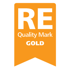 RE Quality Mark Gold Logo